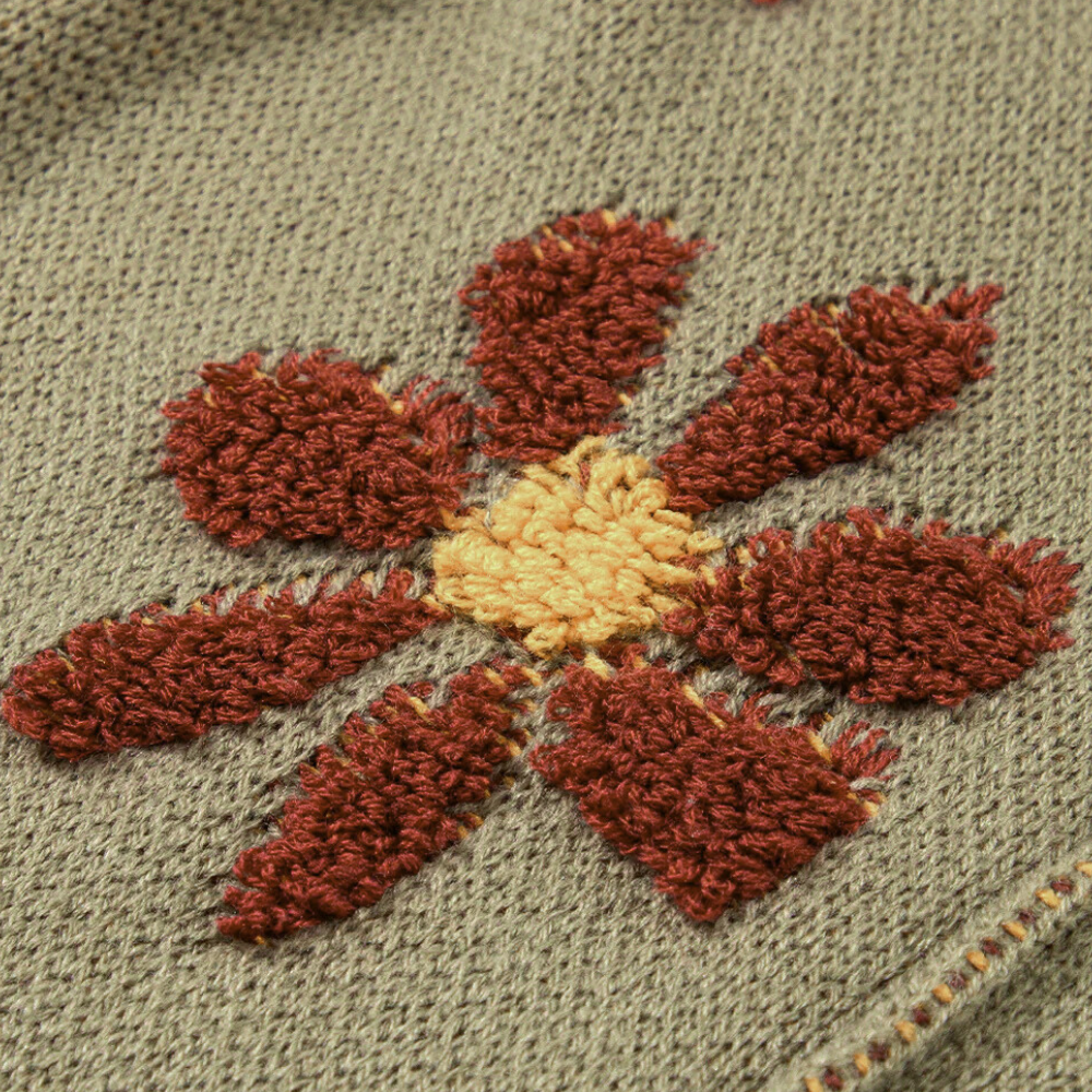 Lightweight Floral Knit Sweater