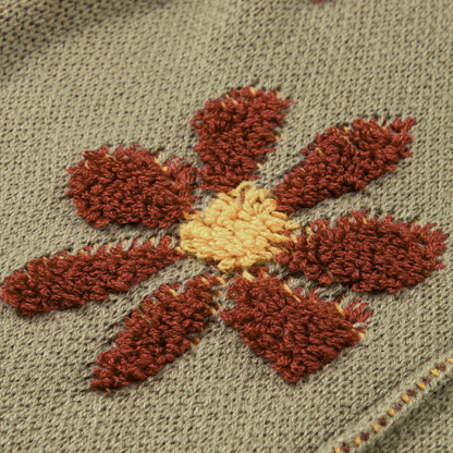 Stylish Floral Sweater - Lightweight Blend Knit for All Seasons