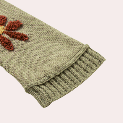 Stylish Floral Sweater - Lightweight Blend Knit for All Seasons