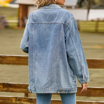 Loose retro classic denim jacket for women