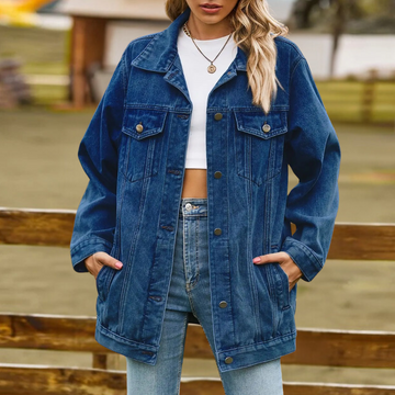 Loose retro classic denim jacket for women