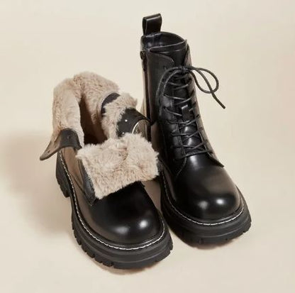 Women's versatile short boots with thick bottom