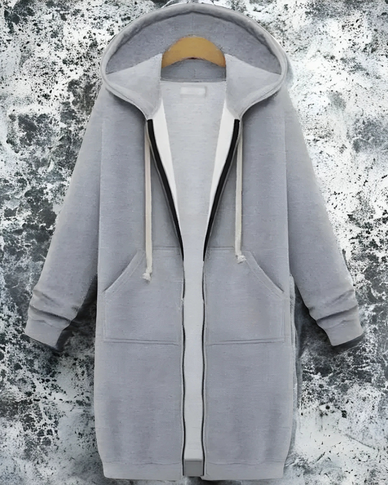 Loose Fit Cotton Blend Hooded Jacket 