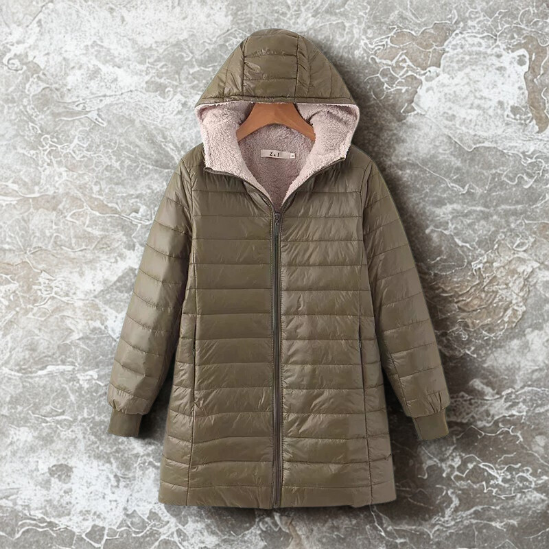 Fleece Lined Relaxed Fit Hooded Coat 