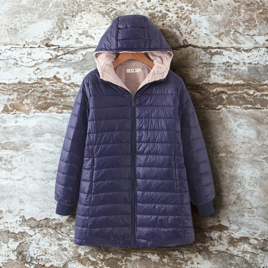 Fleece Lined Relaxed Fit Hooded Coat 