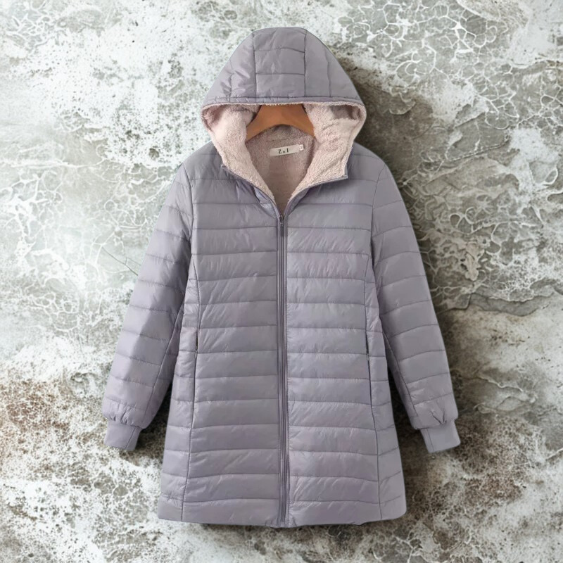Fleece Lined Relaxed Fit Hooded Coat 
