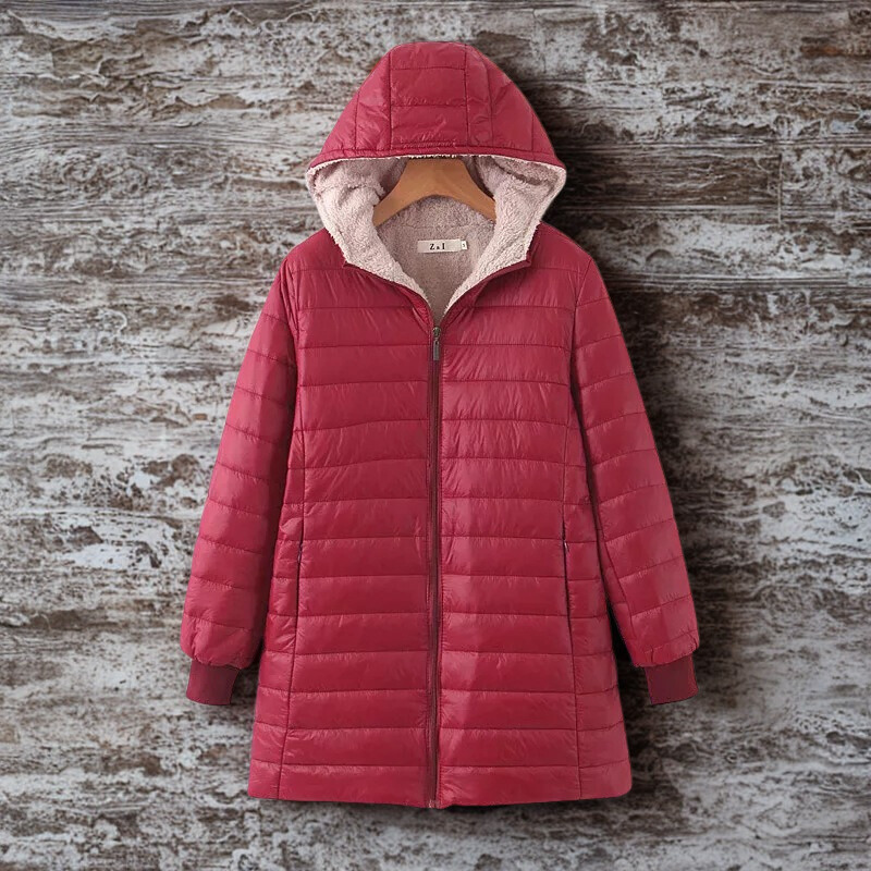 Fleece Lined Relaxed Fit Hooded Coat 