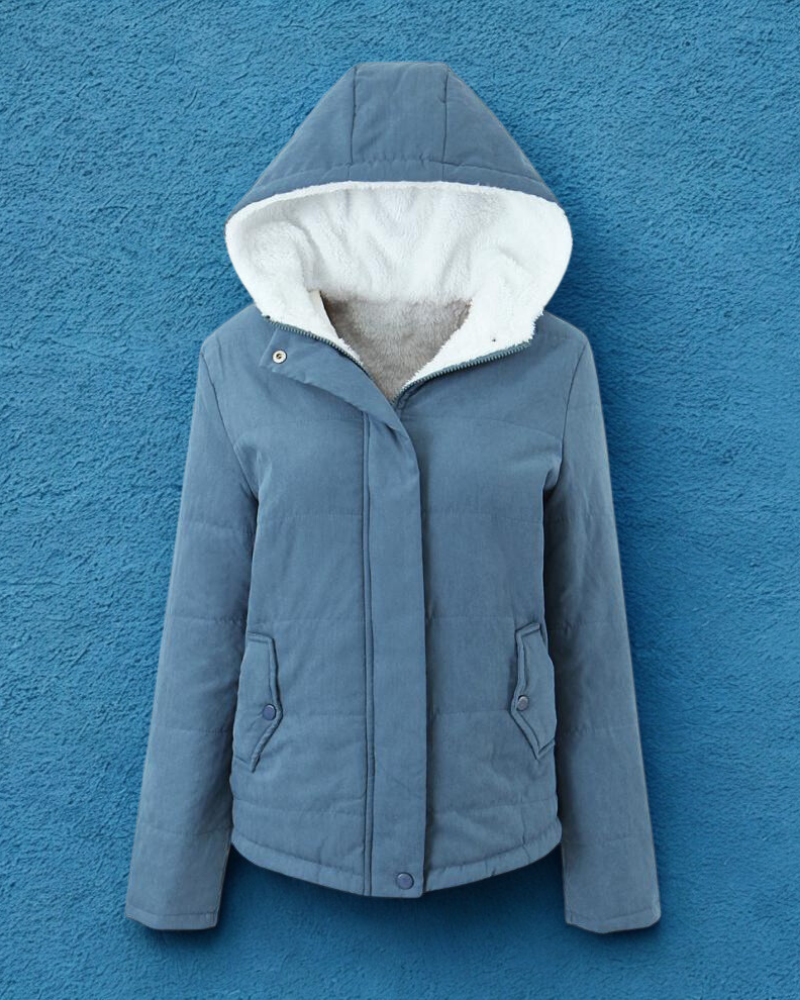 Quilted Fleece Lined Hooded Jacket 