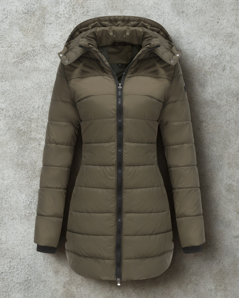 Structured Quilted Longline Padded Coat 