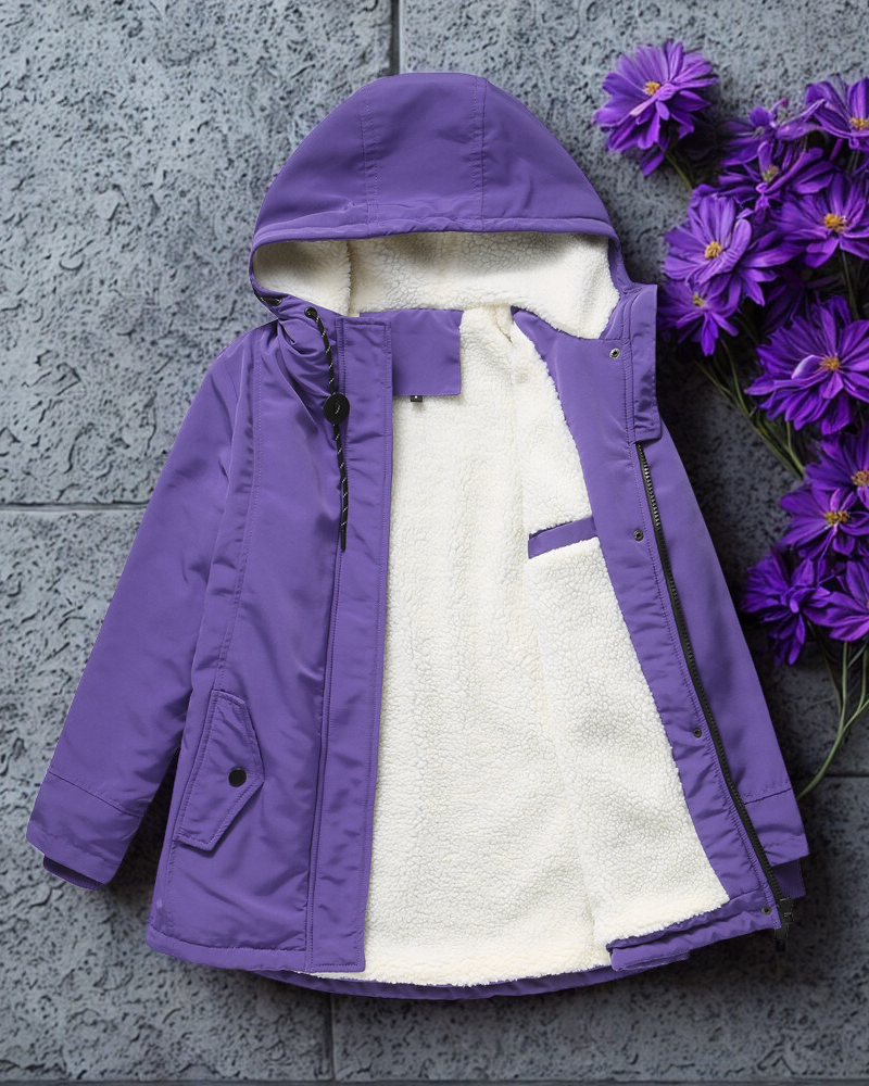 Plush Lined Hooded Regular Fit Jacket 