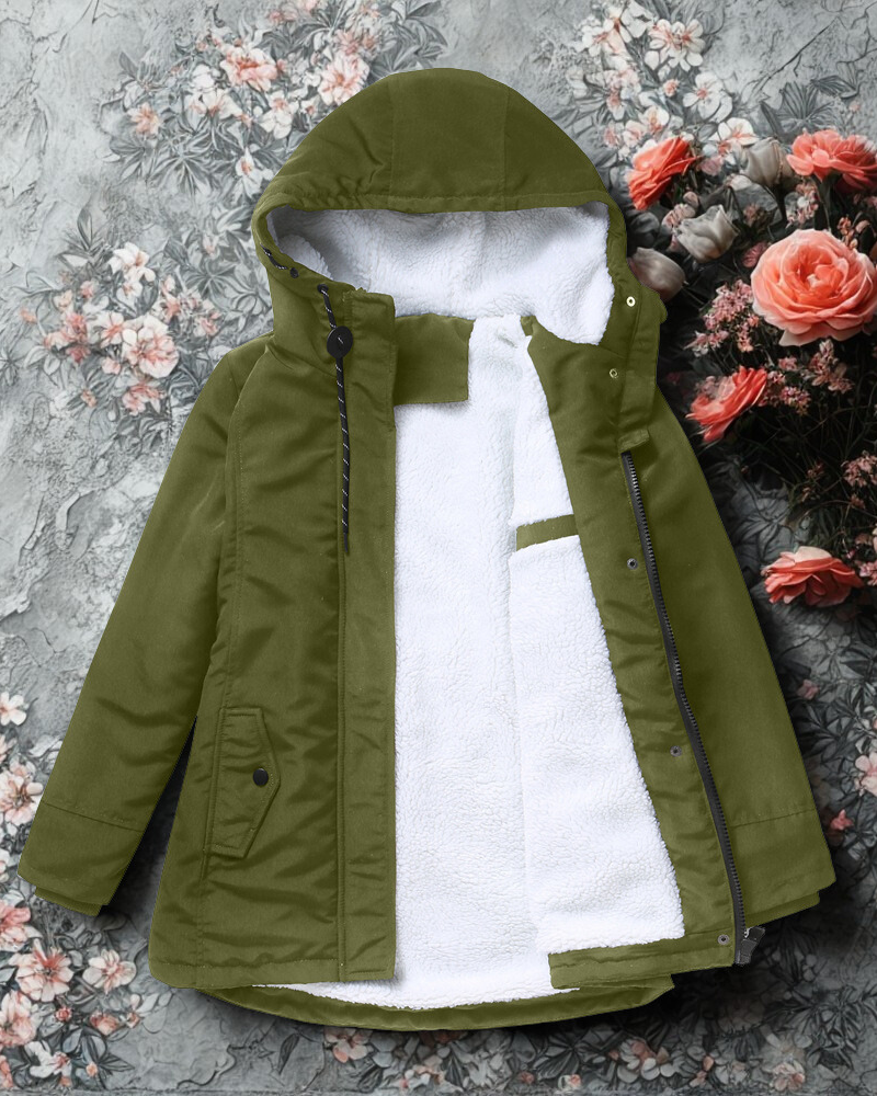 Plush Lined Hooded Regular Fit Jacket 
