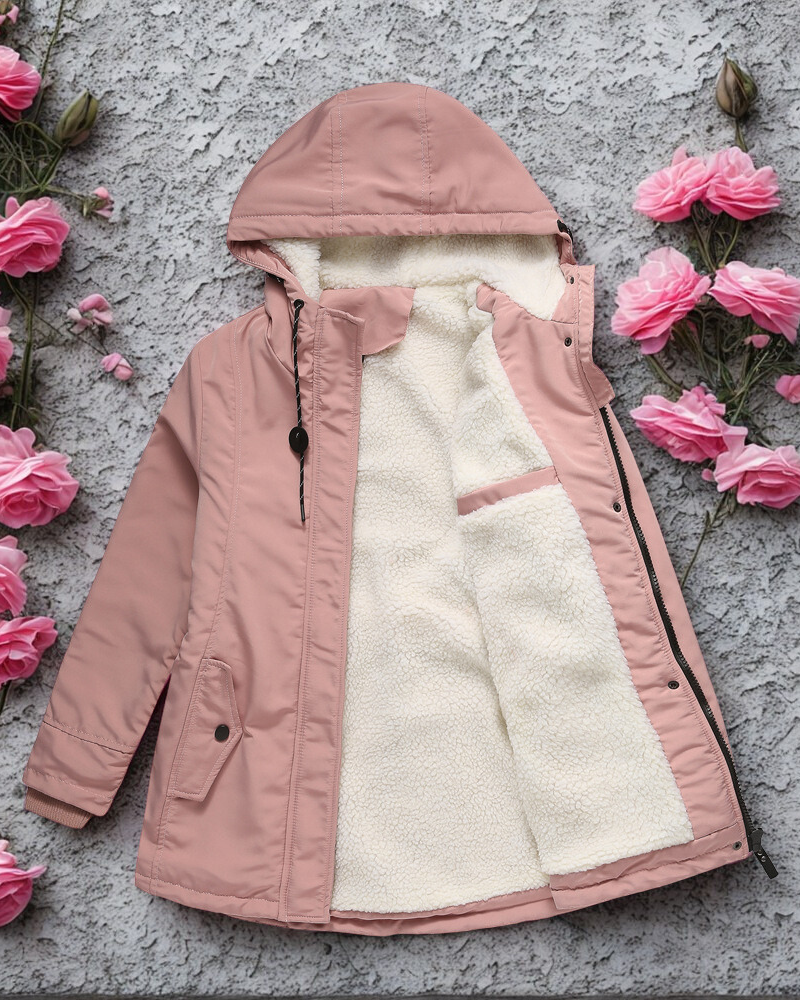 Plush Lined Hooded Regular Fit Jacket 