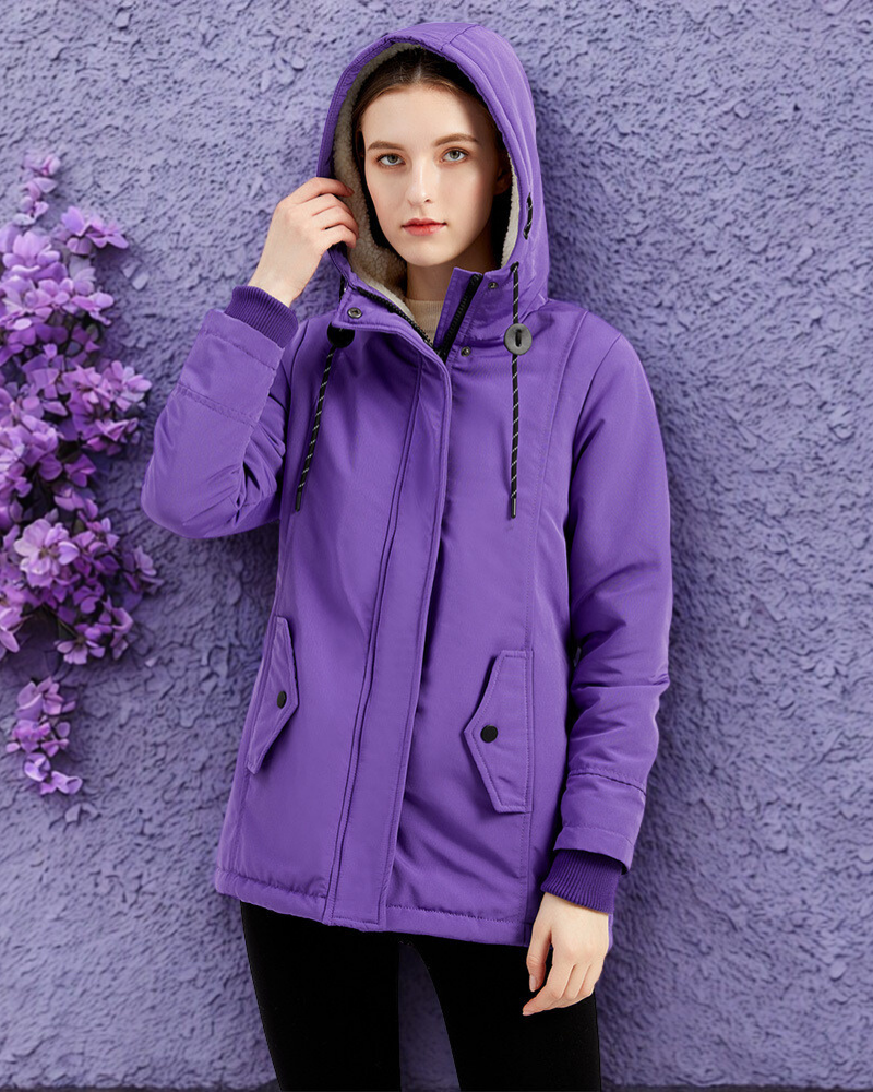 Plush Lined Hooded Regular Fit Jacket 