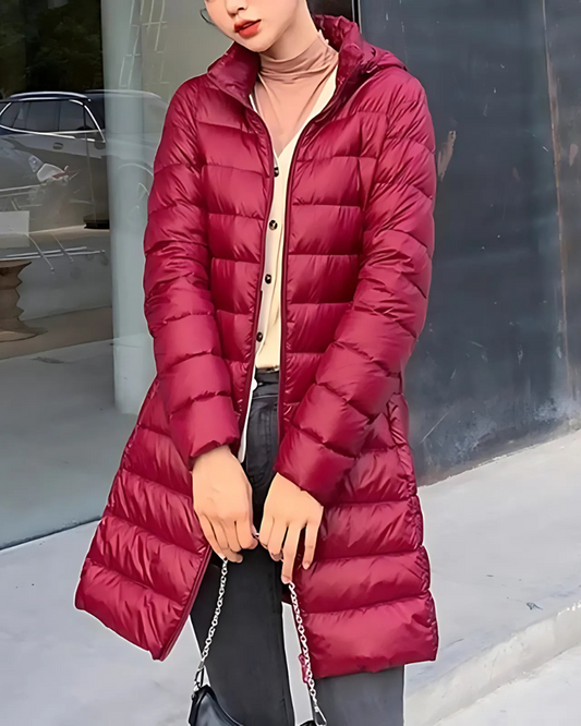Water-Resistant Slim Fit Quilted Puffer Jacket 