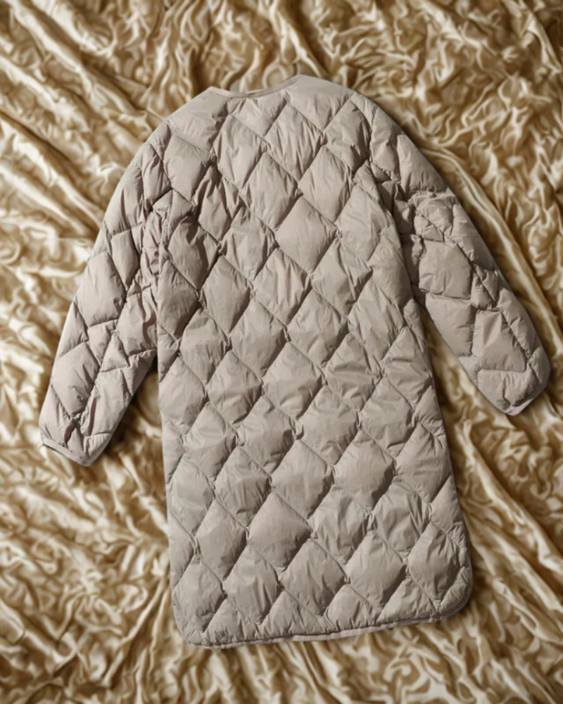 Lightweight Rhombic Quilted Down Jacket 