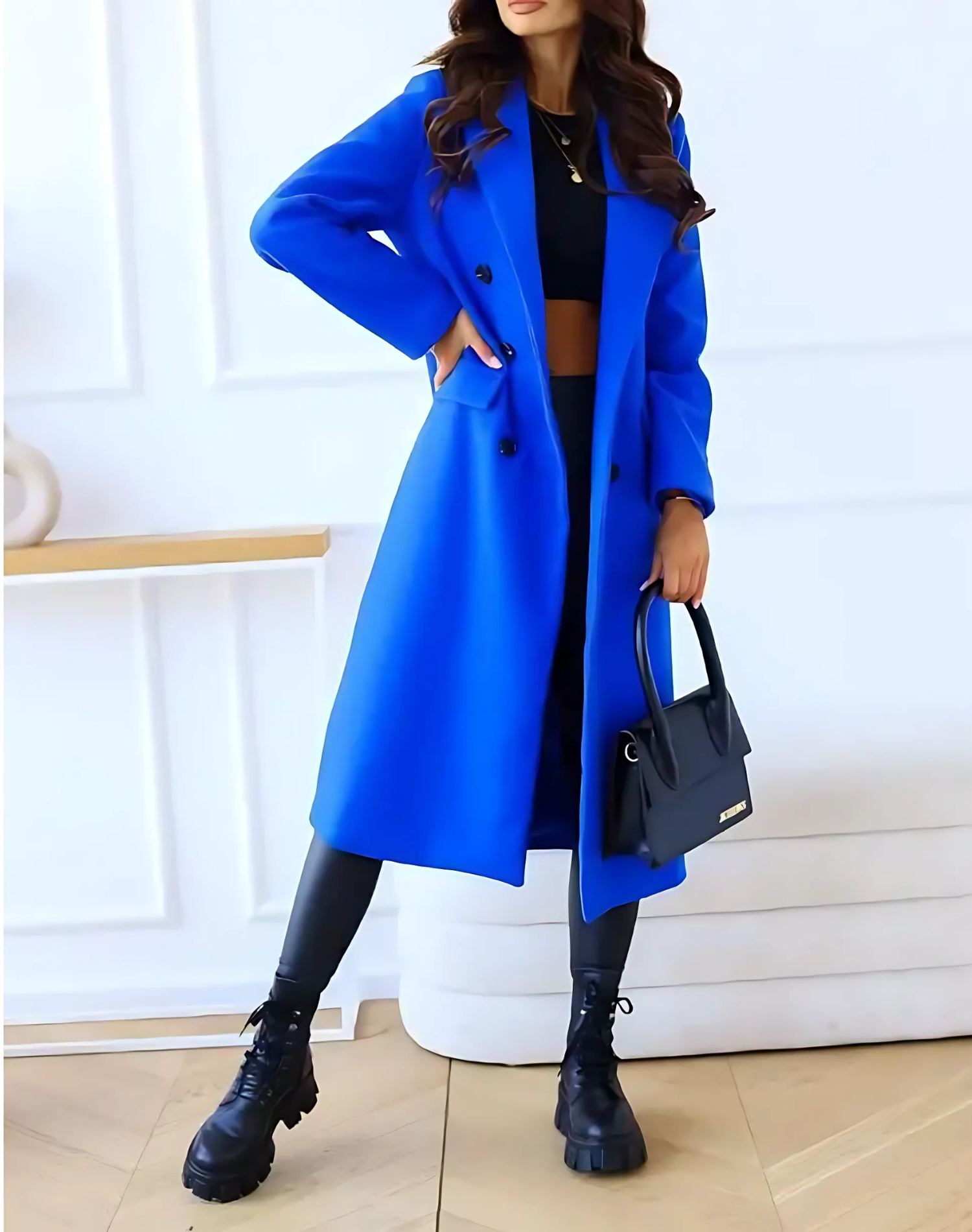 Wool Longline Double-Breasted Coat