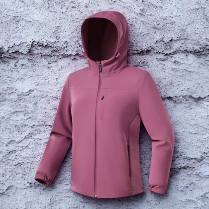 Women’s Jacket - Softshell - Regular Fit - Hooded - Elastic Cuffs