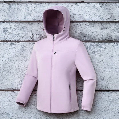 Women’s Jacket - Softshell - Regular Fit - Hooded - Elastic Cuffs