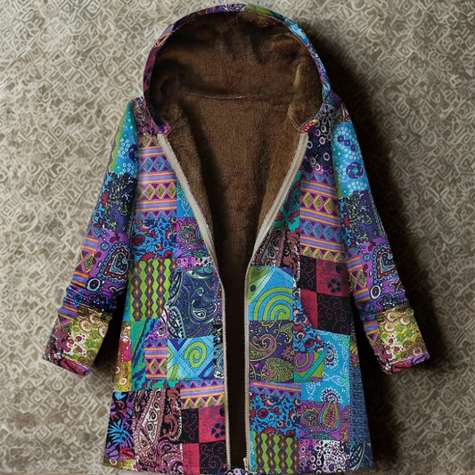 Woven Shell Full-Zip Hooded Mid-Thigh Jacket