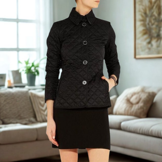 Slim Fit Quilted Diamond Stitch Jacket 