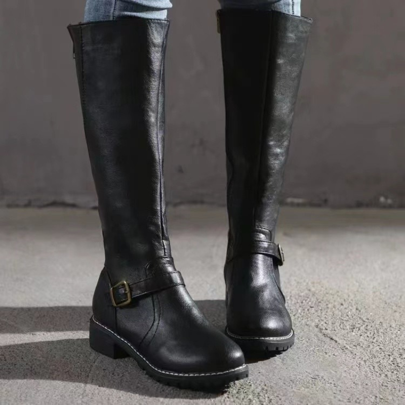 Knee-High Double Zip Boots