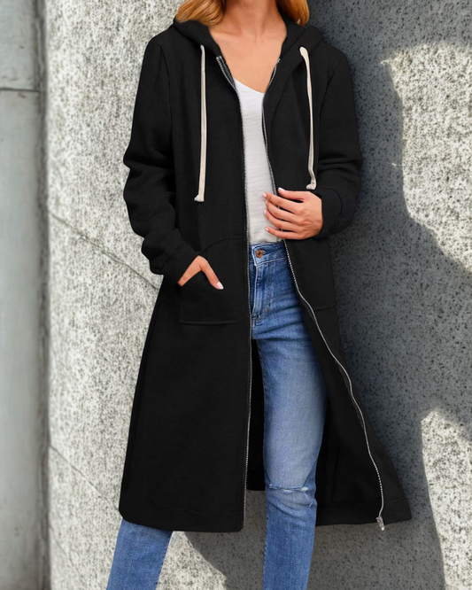 Loose Fit Cotton Blend Hooded Jacket 