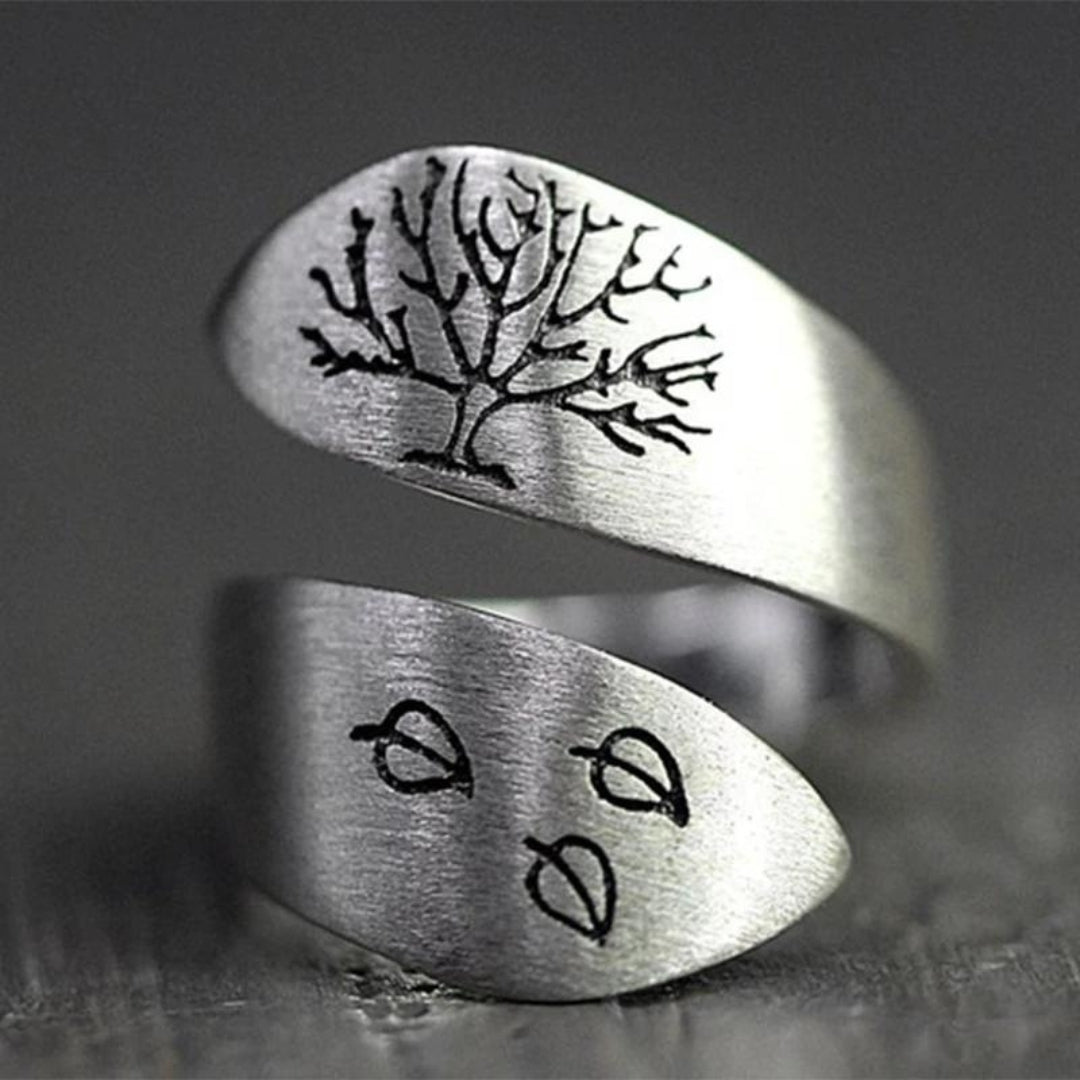 Tree of life adjustable ring