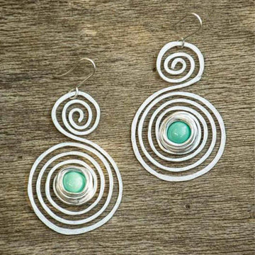 Spiral hoop earrings