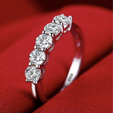 Elegant zirconia studded encrusted ring