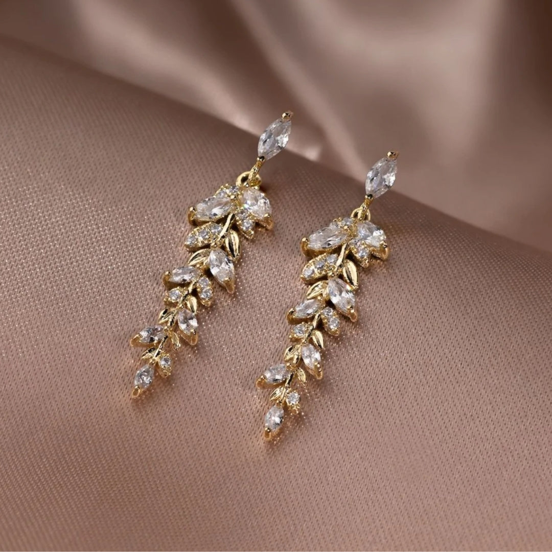 Elegant zirconia hoop earrings