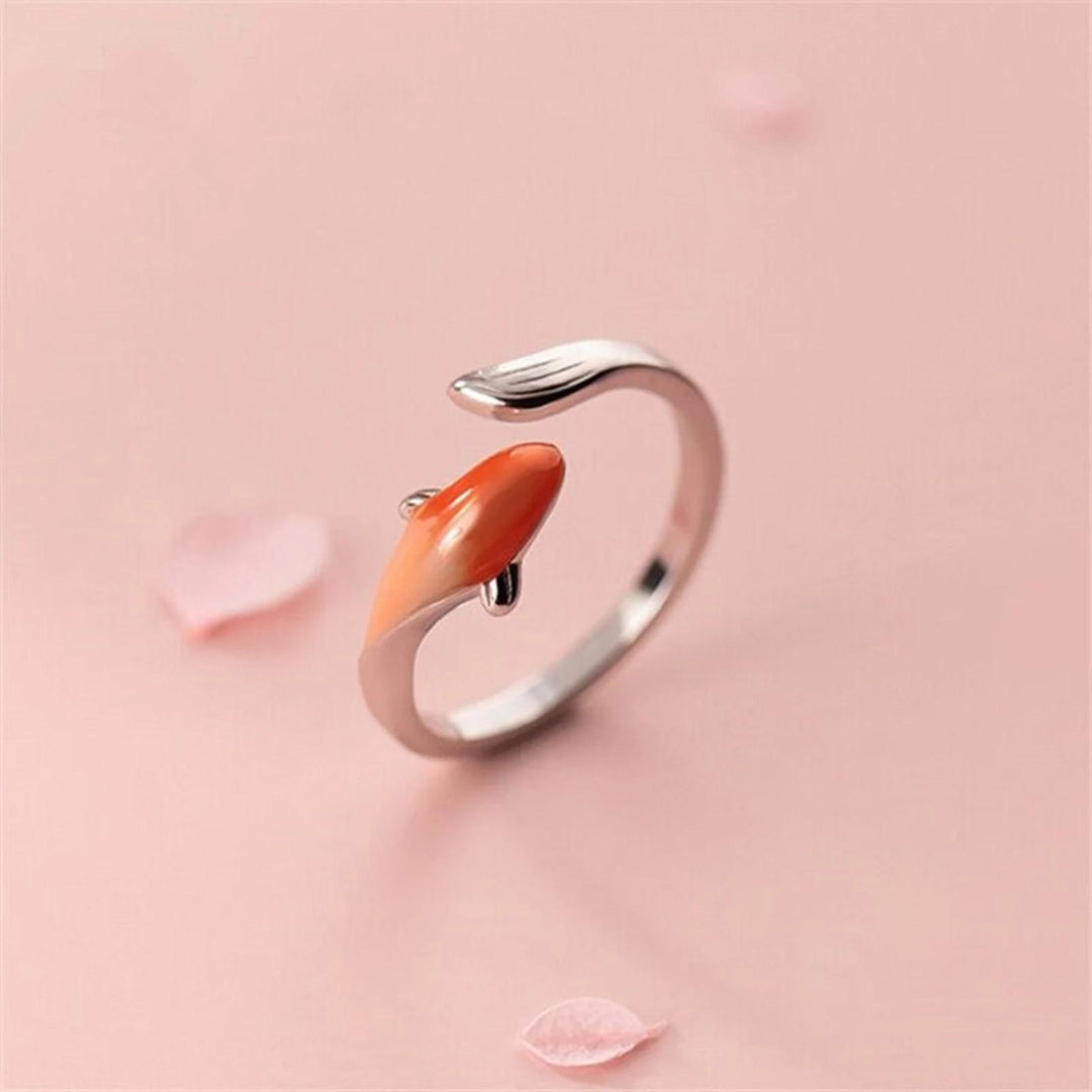 Handcrafted adjustable goldfish ring