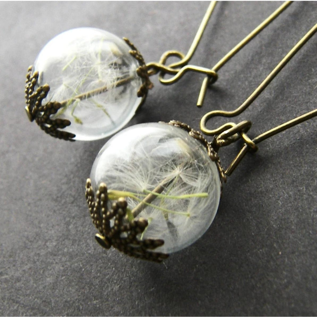 Nature's dandelion earrings