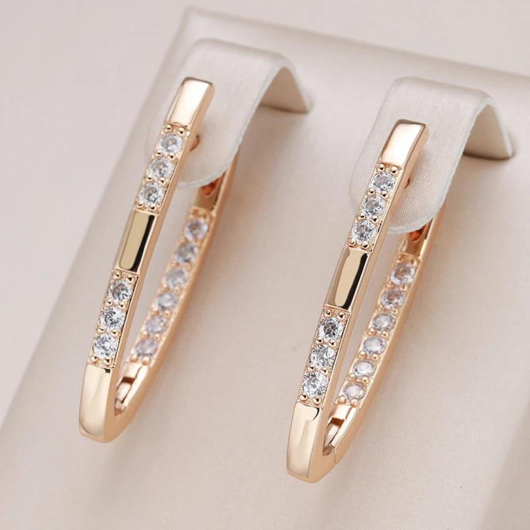 Elegant zirconia drop earrings