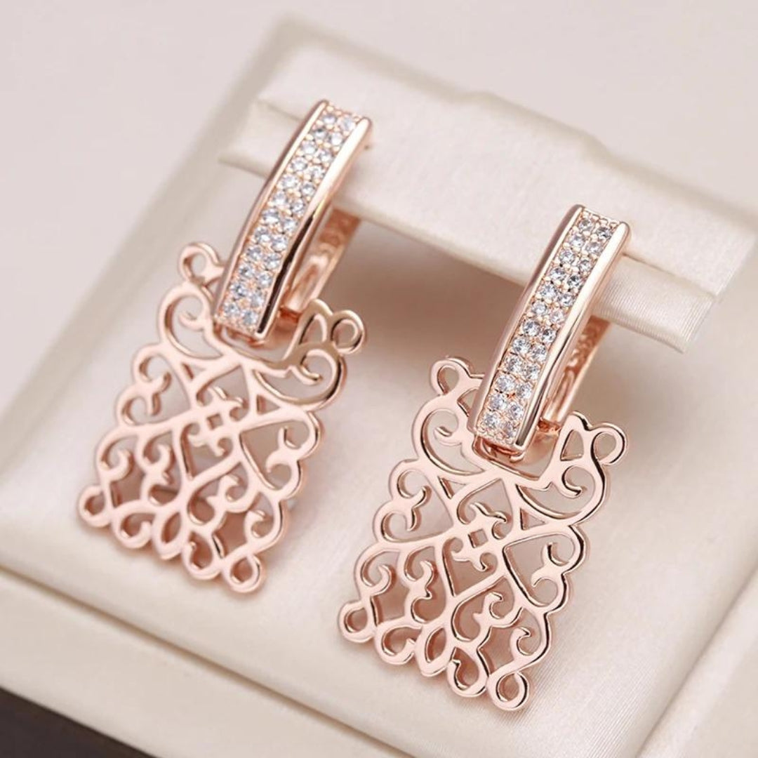 Timeless sparkle zirconia earrings