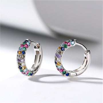 Multicolored zirconia earrings