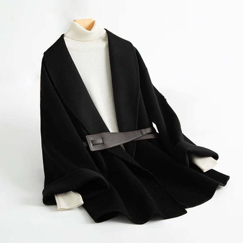 Women's autumn and winter cashmere cape coat