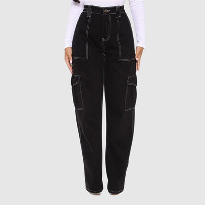 Therine - new jersey elastic waist cargo pant