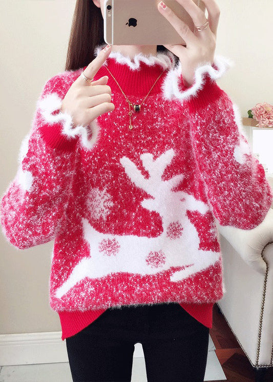 Ruffled Casual Knit Sweater