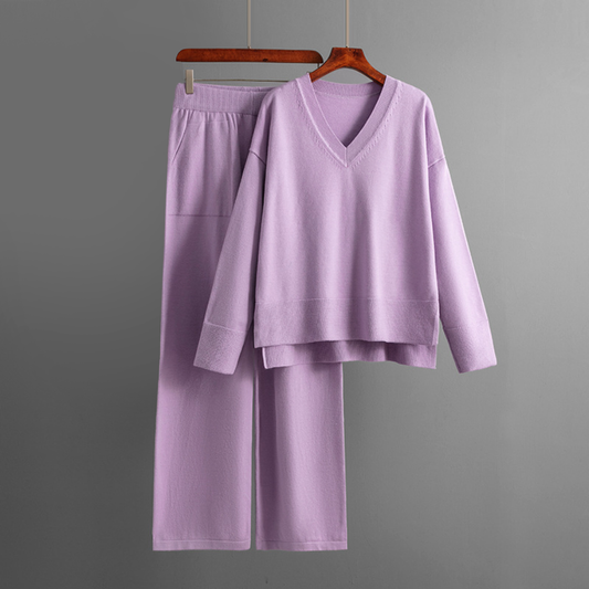 Loose Casual Sweater Pullover Two-Piece Suit