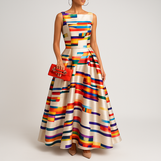 Printed Sleeveless Stylish Maxi Dress