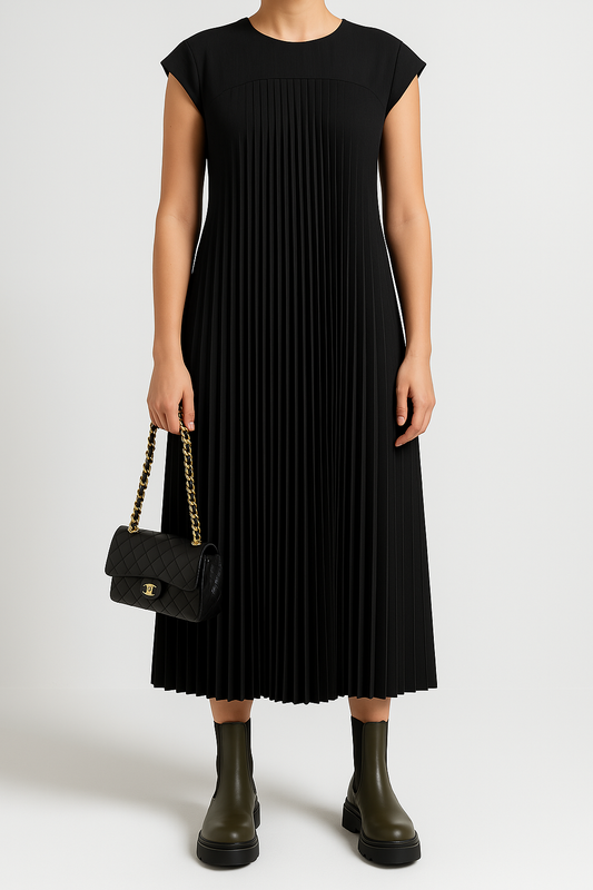 Sleeveless Pleated Fit Dress