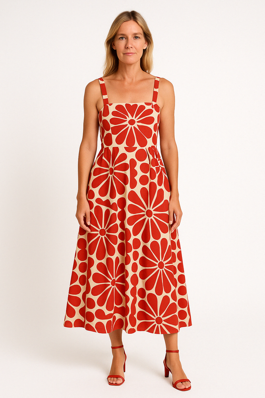 Lightweight Cotton Blend Fitted Sundress