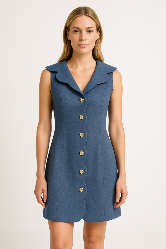 Tailored Fit Sleeveless Denim Dress