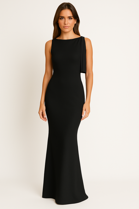 Satin Slim Fit One-Shoulder Dress