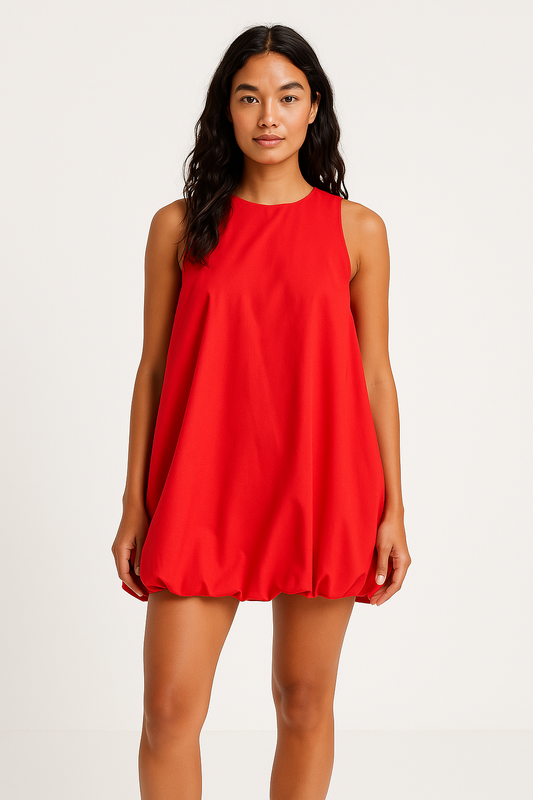 Cotton Sleeveless Loose Fit Mini Dress