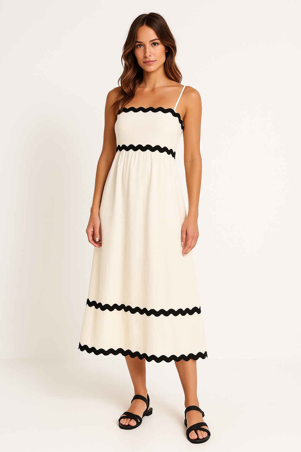 Women’s Maxi Dress – Lightweight Cotton – A-Line Fit – Strapless with Spaghetti Straps