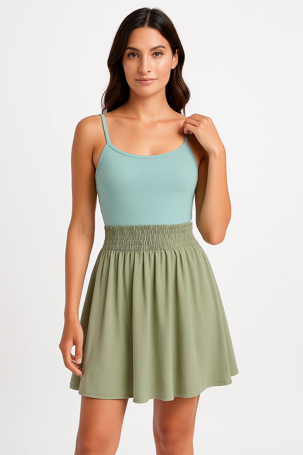 Lightweight Smocked Waist Sundress With Spaghetti Straps