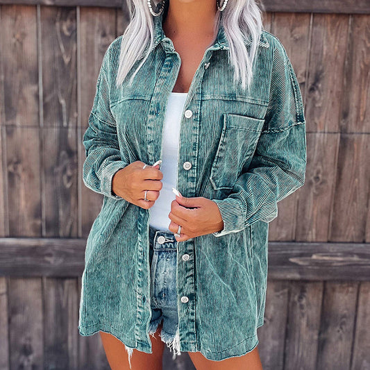 Retro Corduroy Shirt Jacket