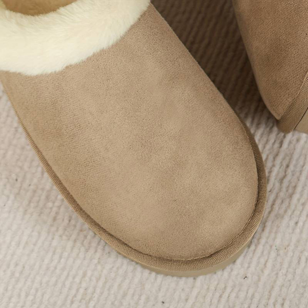 Women's winter slip-on snow low-top boots