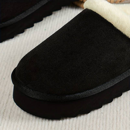 Women's winter slip-on snow low-top boots